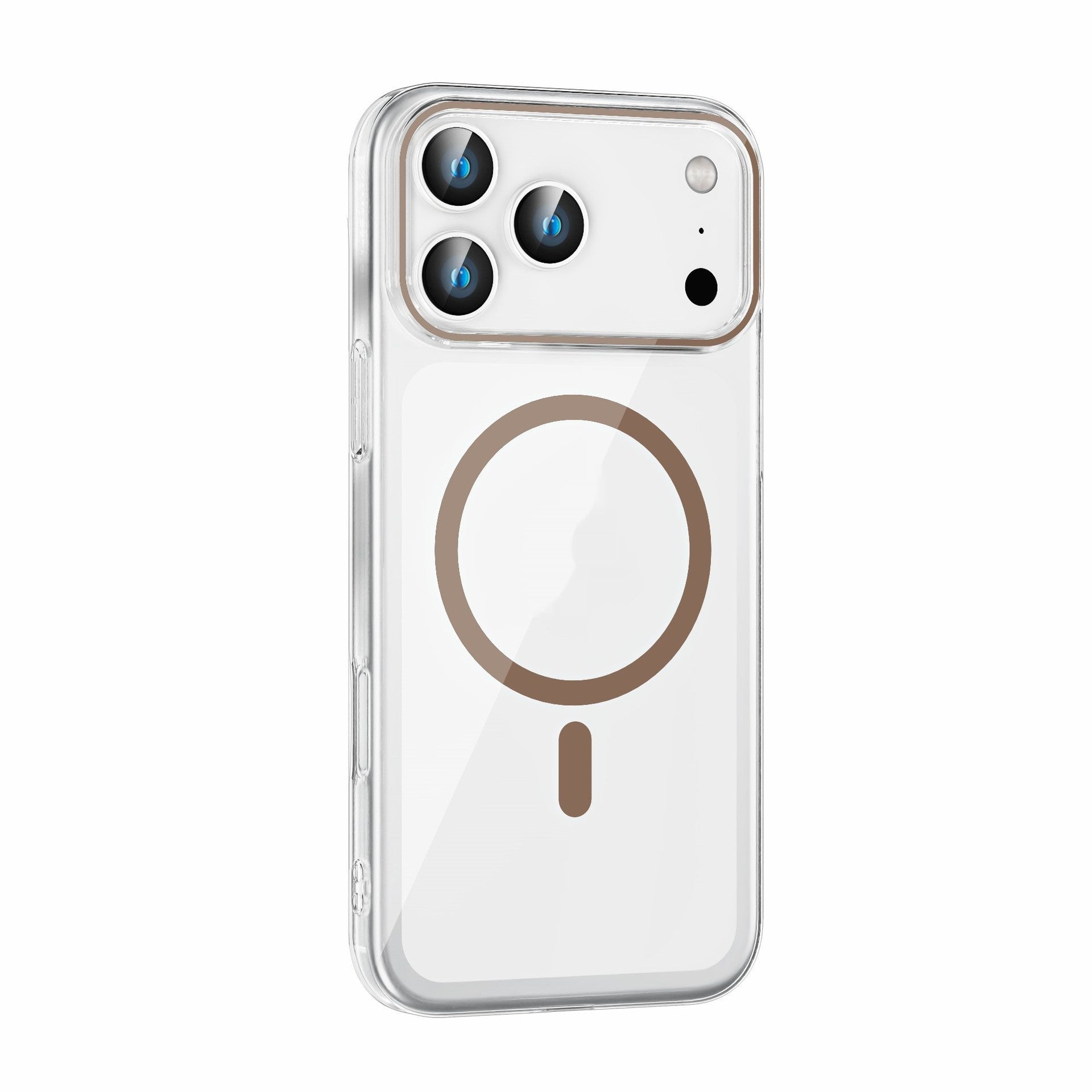 Transparent Magnetic Lens Oil Drop-Resistant Protective Cover with MagSafe for iPhone