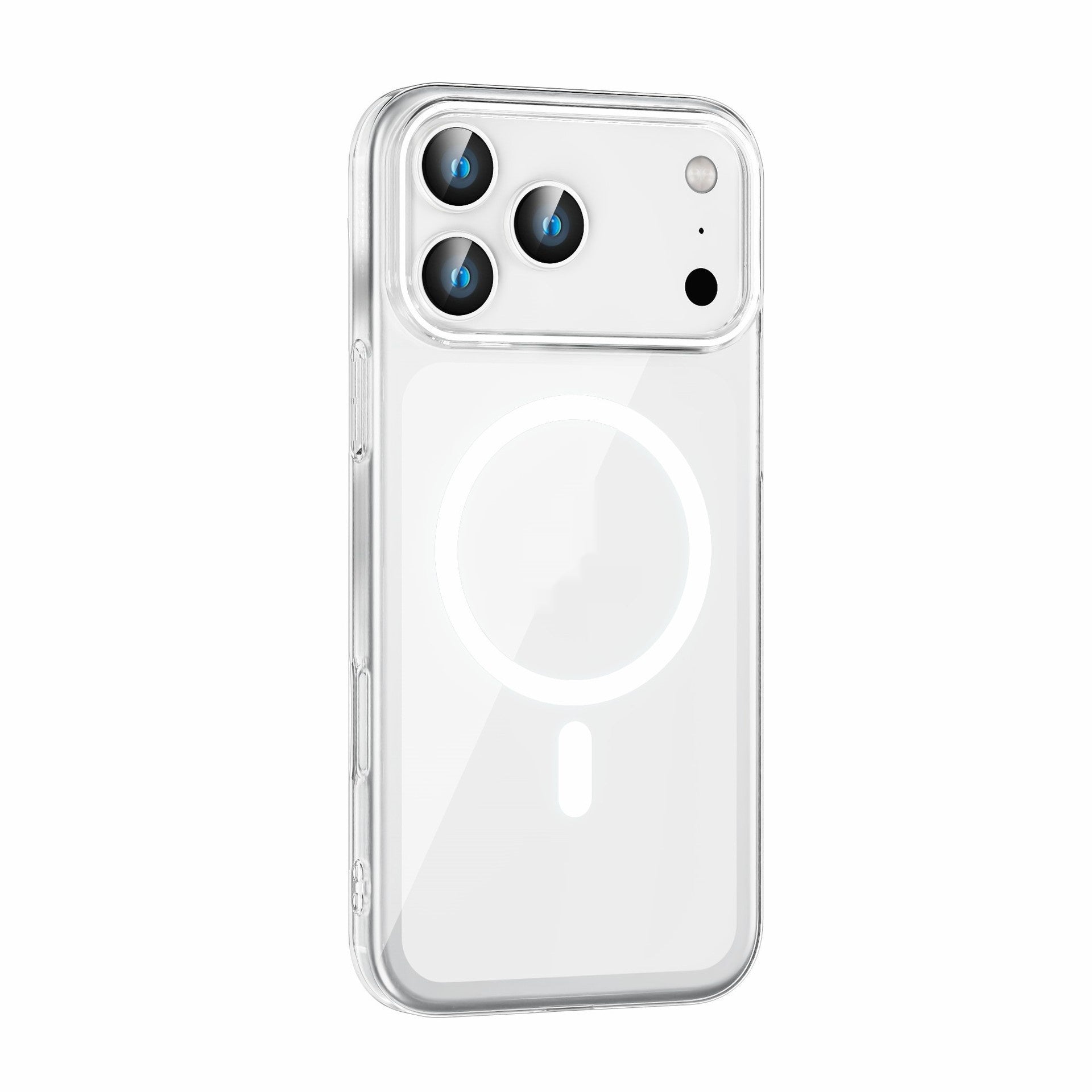 Transparent Magnetic Lens Oil Drop-Resistant Protective Cover with MagSafe for iPhone