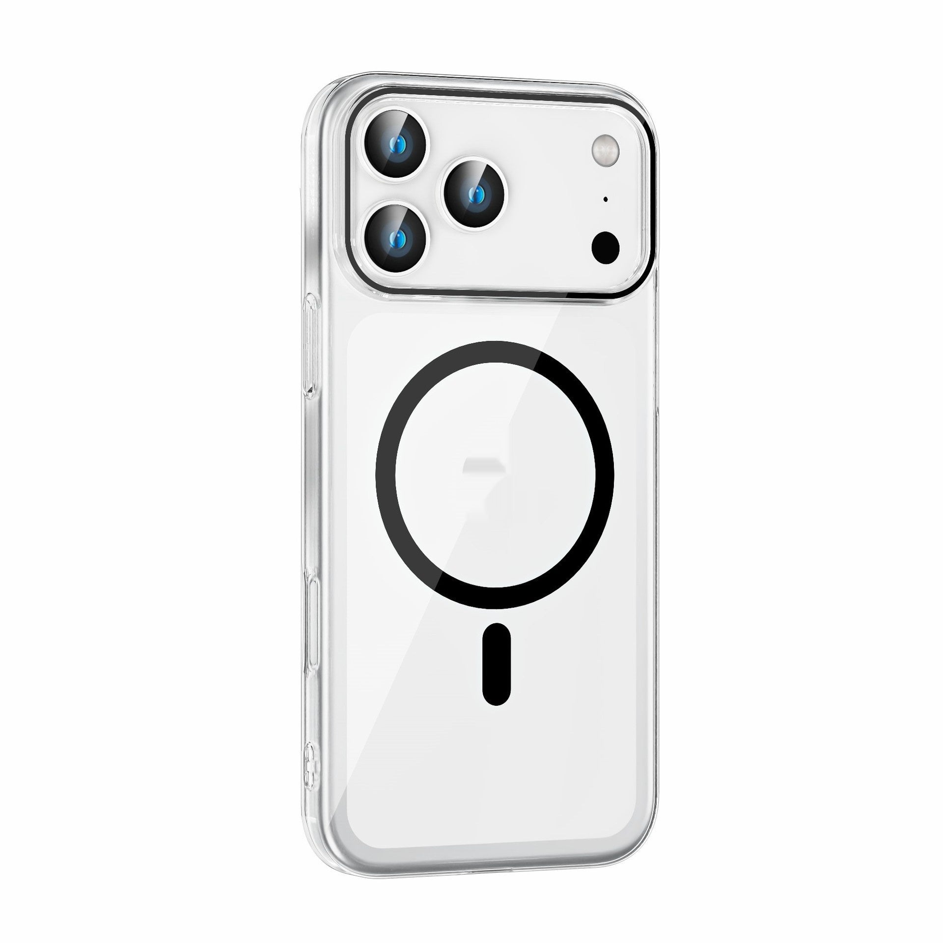 Transparent Magnetic Lens Oil Drop-Resistant Protective Cover with MagSafe for iPhone
