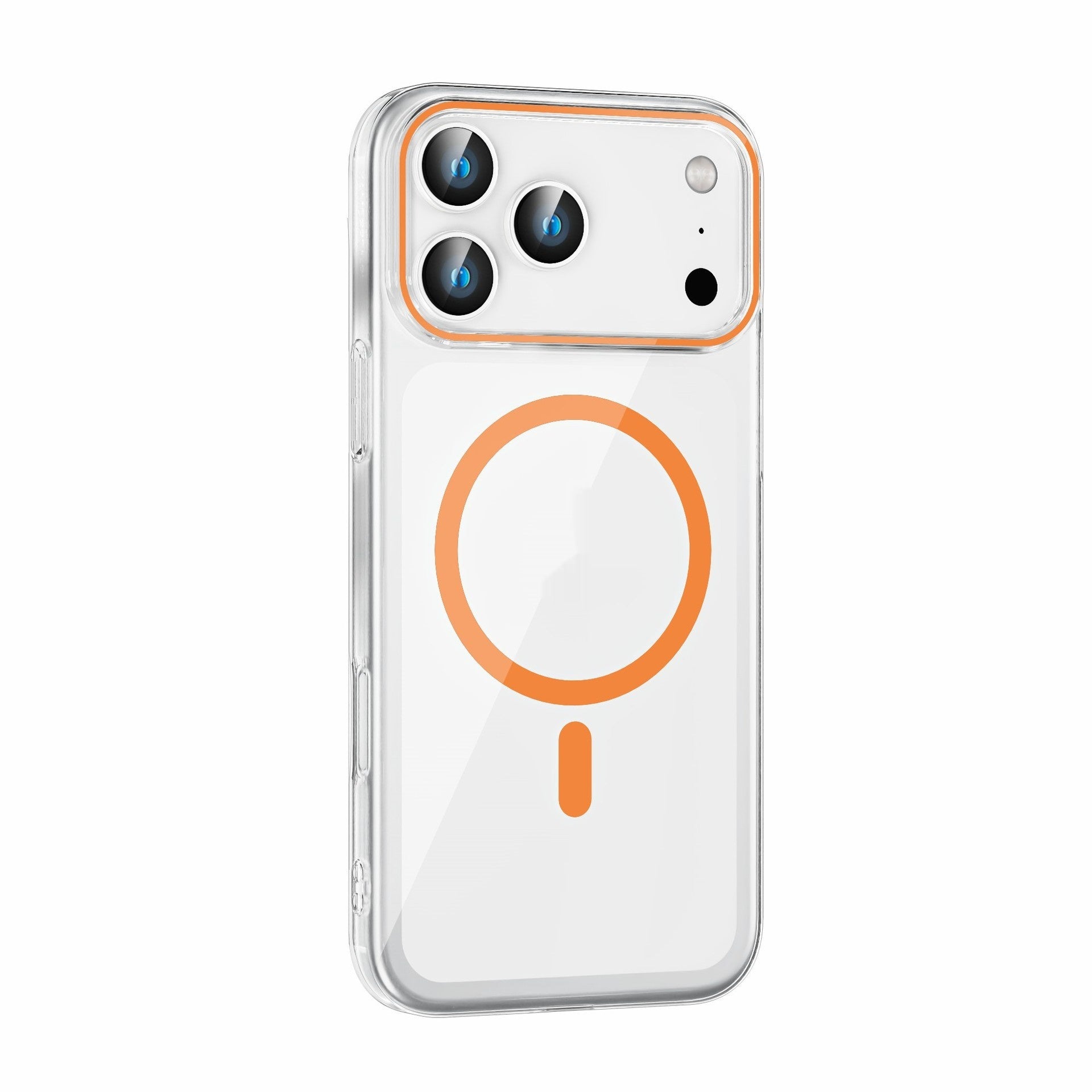 Transparent Magnetic Lens Oil Drop-Resistant Protective Cover with MagSafe for iPhone